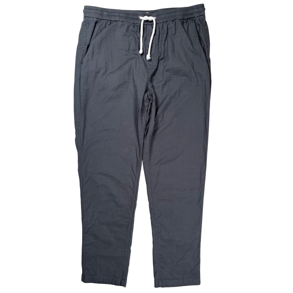 Marine Layer Drawstring Pants Mens XL Charcoal Grey Slim Straight Casual Comfort